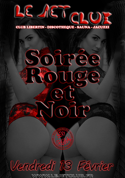 Soirée rouge et noir au Jet Club
